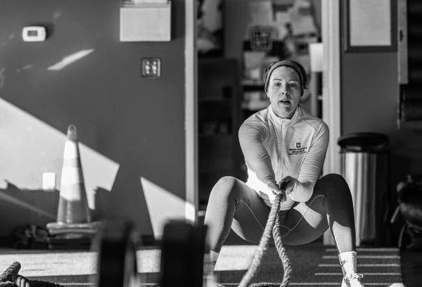 Girl with ropes at Tulsa Fitness Systems