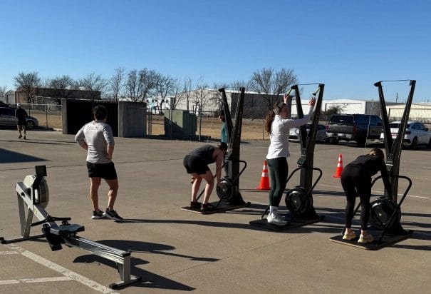 Members training outside at Tulsa Fitness Systems